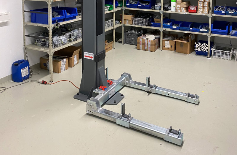 Hydraulischer Bettenheber im Klinikum Straubing